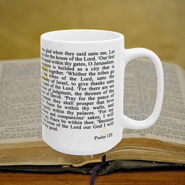 Psalm 122 Full Text - 15oz Coffee Mug
